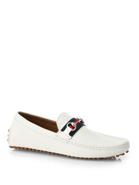 men's gucci white horsebit shoes|Gucci Horsebit detail shoes.